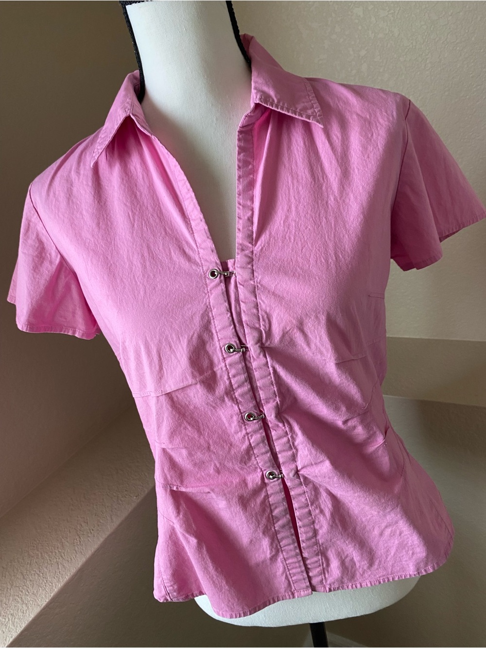 Pink 90s Fashion Bug Short-Sleeve Top